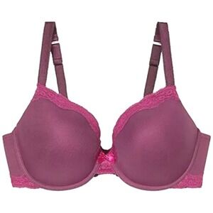 Savage X Fenty Plum Purple Lace Trim Full Coverage Underwire T-Shirt Bra 38DD